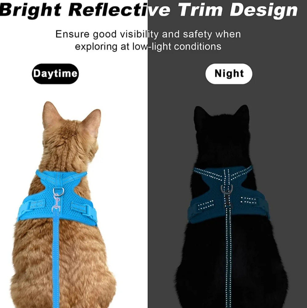 Supet Cat Harness and Leash Set for Cat, Small Size, Adjustable & Reflective